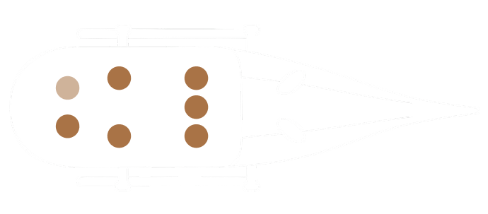 Top-down seating diagram for the Airbus EC155