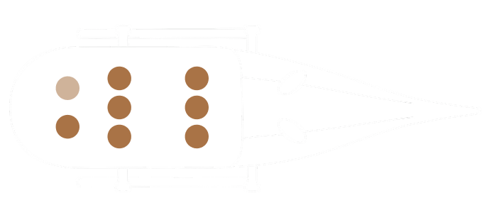 Top-down seating diagram for the Bell 430
