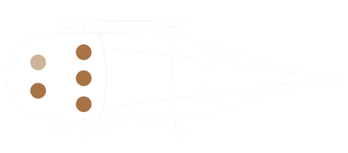 Top-down seating diagram for the Airbus EC120